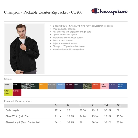Champion Packable Windbreaker - Picture 7 of 7